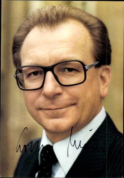 Foto Lothar Späth, Ministerpräsident Baden-Württemberg, Autogramm