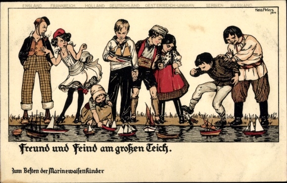 Kunstenaar Ak Peters, Hela, vriend en vijand bij de grote vijver, Vlootvereniging van Duitse Vrouwen