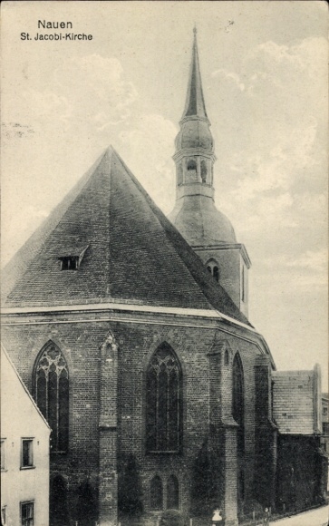 Ak Nauen im Havelland, St. Jacobi-Kirche,  Architektur, gotischer Stil