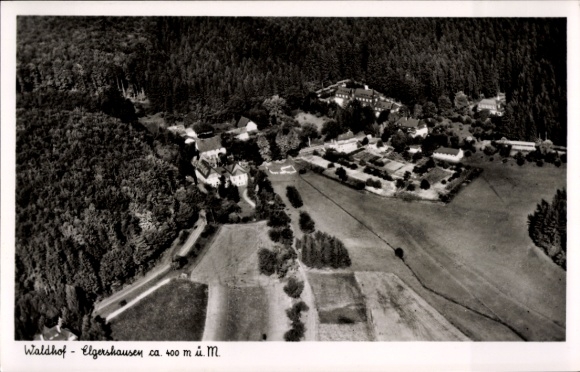 KP Greifenstein w Westerwaldzie, sanatorium Waldhof Elgershausen, zdjęcie lotnicze