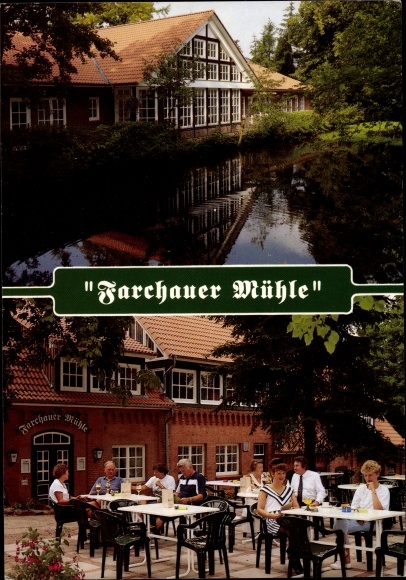 PC Farchau Schmilau in the Duchy of Lauenburg, Gasthof Farchauer Mühle, patio area