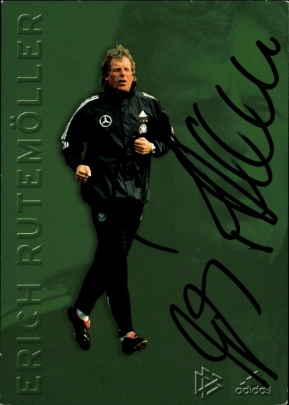Autograph card coach Erich Rutemöller, German national team, autograph