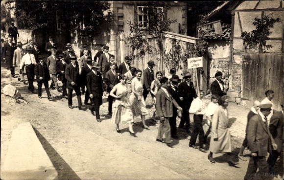 Foto Ak Bad Frankenhausen am Kyffhäuser Thüringen, Sängerfest, Festzug, Gesangverein Seega