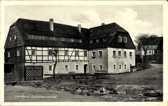 Ak Deutscheinsiedel Deutschneudorf in het Ertsgebergte, landhuis, CVJM Chemnitz, jeugdherberg