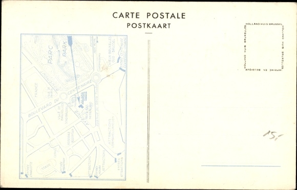 Postcard Brussels, World Exhibition 1935, Nederlandsche Kaas en Boter, Fromage et Beurre de Hollande