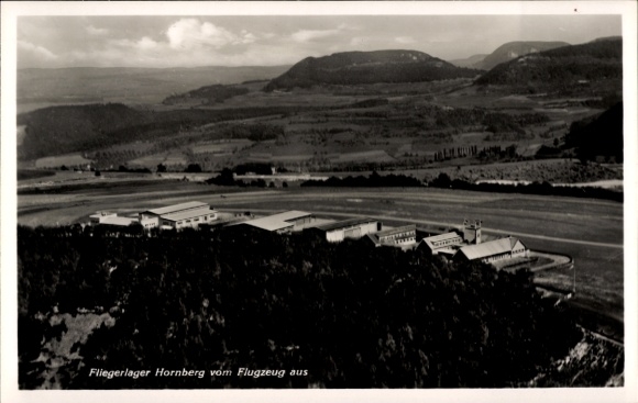 Ak Hornberg in het Zwarte Woud, vliegkamp, luchtfotografie