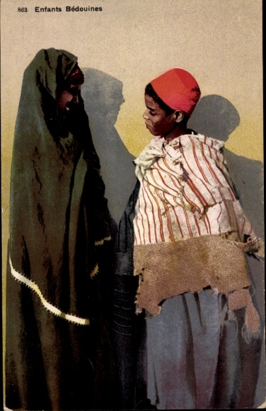 Postcard Maghreb, Bedouins, children