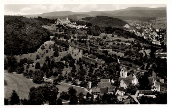 Ak Rötteln Haagen Lörrach in Baden, Burgruine Rötteln, Röttler Schloss, Landschaft mit Rötteler S