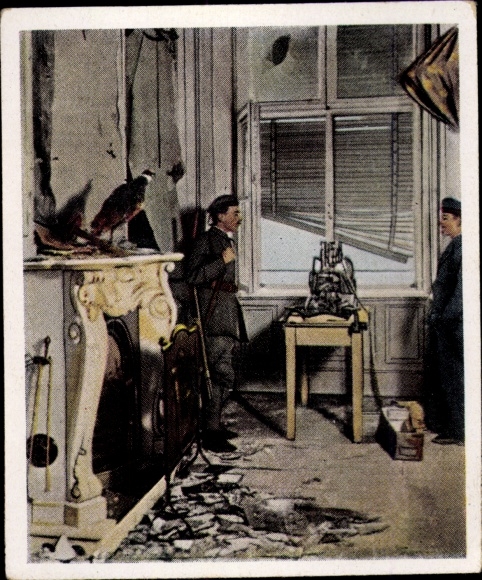 Sammelbild Die Nachkriegszeit Nr. 11, Dez. 1918, Kampf um das Berliner Schloss, MG-Stand