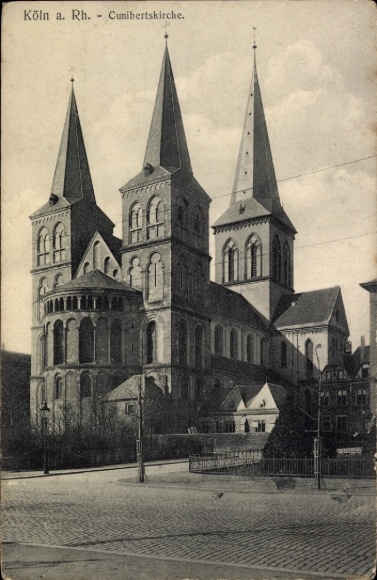 Ak Köln am Rhein, Cunibertskirche, Köln a. Rh.,  Architektur