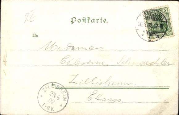 Postcard Hamburg Nord Uhlenhorst, ferry house, ferry