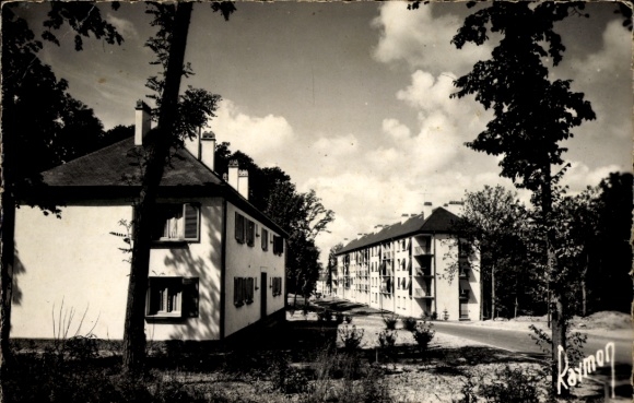 Ak Draveil Essonne, Mehrfamilienhäuser, Straße, Bäume