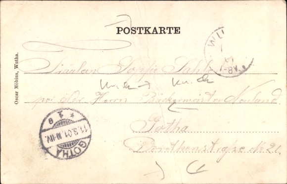 Passepartout Postcard Wutha Farnroda in Thuringia, Bamberger Hof