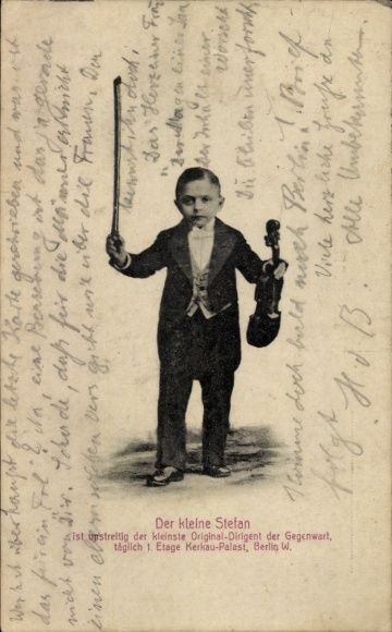 Ak Berlin, der kleine Stefan, der kleinste Original-Dirigent