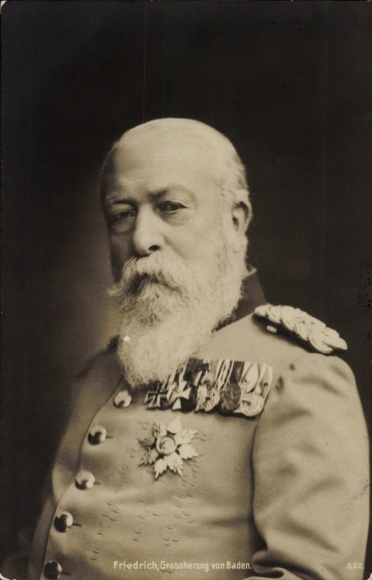 Ak Großherzog Friedrich I. von Baden, Portrait