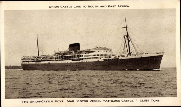 Ak-passagiersschip Athlone Castle, Union Castle Line UC