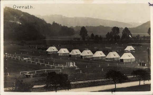 Photo Postcard Overath in the Bergisches Land, tent camp, agricultural exhibition