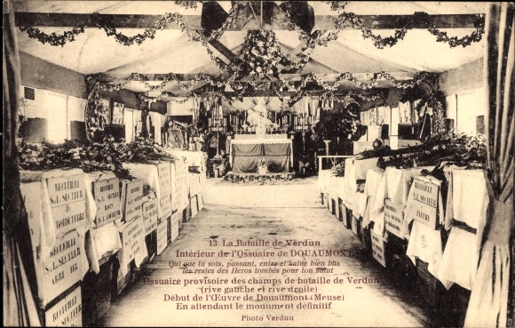 PC Douaumont Lothringen Meuse, temporary ossuary, Battle of Verdun