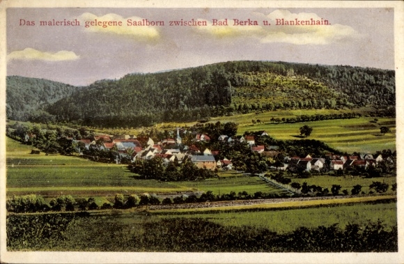 Postcard Saalborn Blankenhain in Thuringia, general view