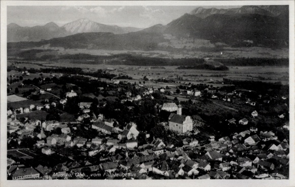 Postcard Murnau am Staffelsee, aerial photograph