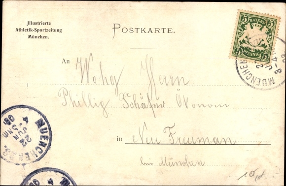 Postcard Konrad Gottschall, amateur athlete, portrait, wrestler?