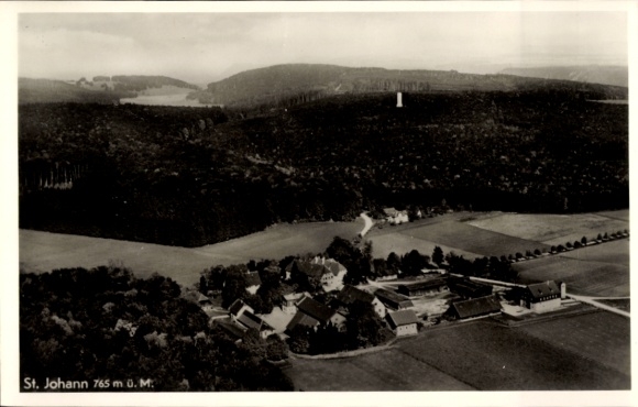Postcard St. Johann Württemberg, aerial photograph of the settlement