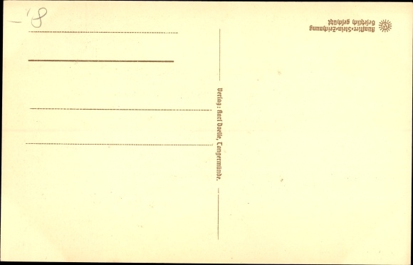 Lithography Postcard Tangermünde on the Elbe, town hall, tower