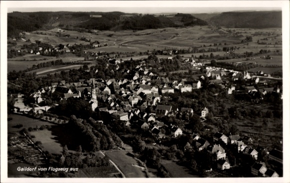 Postcard Gaildorf am Kocher Württemberg, aerial photograph