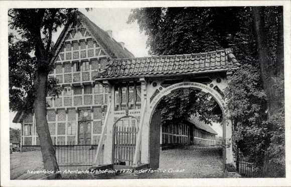 Postcard Hamburg Harburg Neuenfelde, Altenlande, hereditary farm since 1778