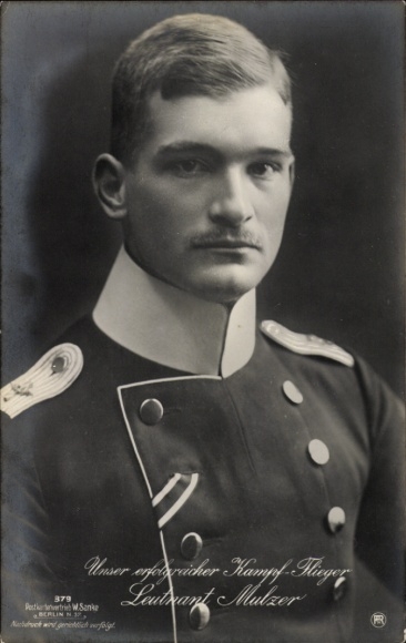 Ak Leutnant Max von Mulzer, Kampfflieger 1. WK