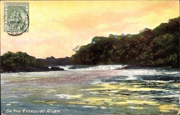 Postcard Guyana, On the Essequibo River