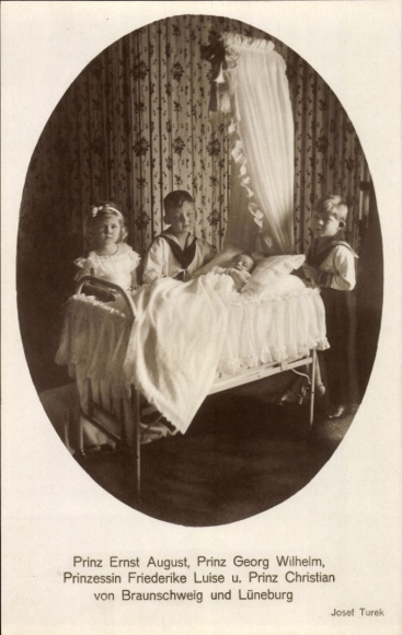 Ak Erbprinz Ernst August von Braunschweig, Prinz Georg Wilhelm, Friederike Luise, Christian