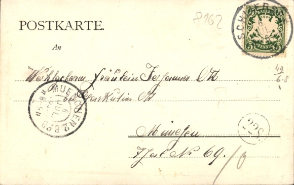 Postcard Schliersee in Upper Bavaria, Hosennandl