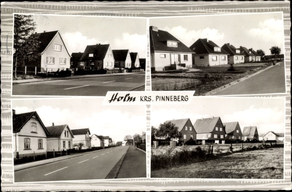Ak Holm in Holstein, Straßenpartie, Ortschaft