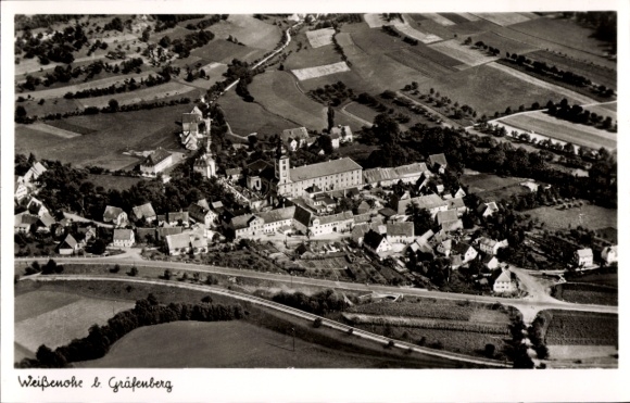 Postcard Weissenohe Weißenohe in Upper Franconia, aerial photograph