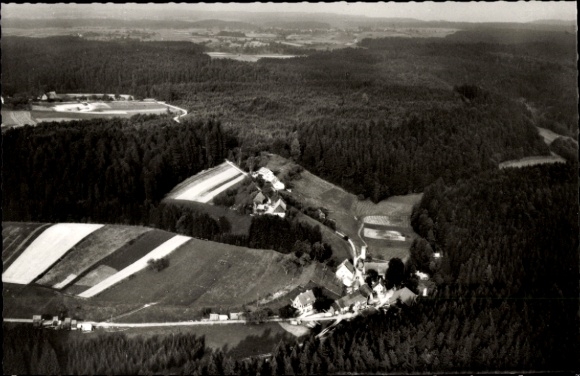 Ak Mainhardt, Blick auf die Rösersmühle im Rottal, Fliegeraufnahme