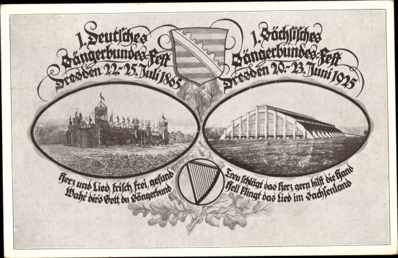 Passepartout PC Dresden, 1st Saxon Singers' Association Festival 1925, Anniversary of the Singers' Association Festival 1865