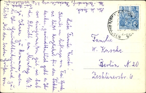 Postcard Gräbendorf Heidesee Brandenburg, Spitzes Eck in the beautiful Dubrow, rowing boats