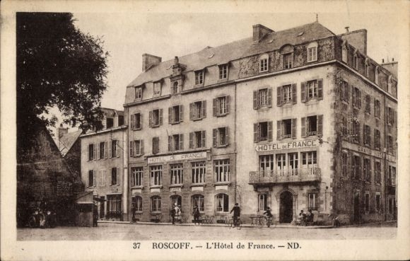 Postcard Roscoff Finistère, Hôtel de France