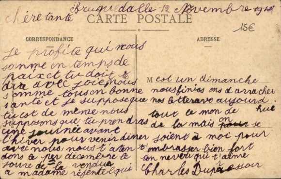 Postcard Falaise Calvados, Le Gars de Falaise, Arrete de Moussieu l'Mair