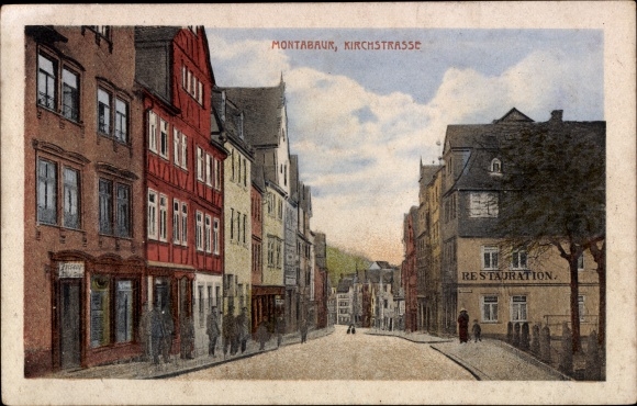 Ak Montabaur im Westerwald, Kirchstraße, Restaurant