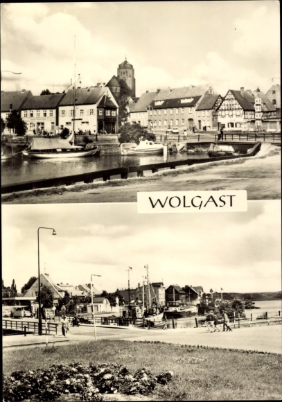Ak Wolgast in Mecklenburg Vorpommern, Am Hafen