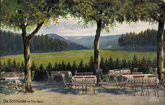 Artist Postcard Gehlberg Suhl Thuringia, The Schmücke