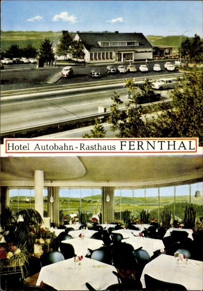 Ak Neschen Neustadt an der Wied, Hotel Autobahn Rasthaus Fernthal, Gaststätte