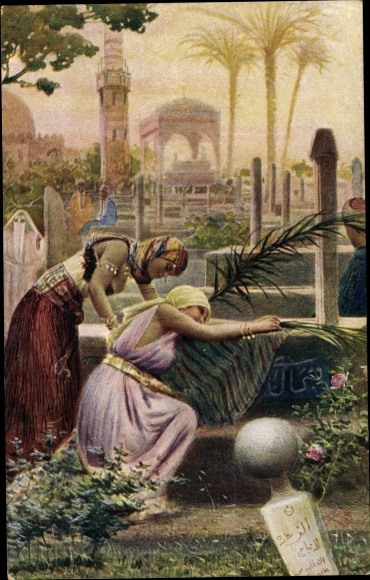 Artist PC Egypt, On an Arabian Cemetery, Arabian Women, Cemetery