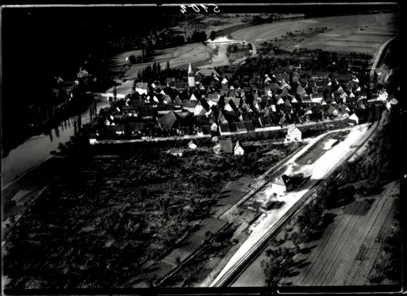 Foto Niedernhall im Hohenlohekreis, Fliegeraufnahme