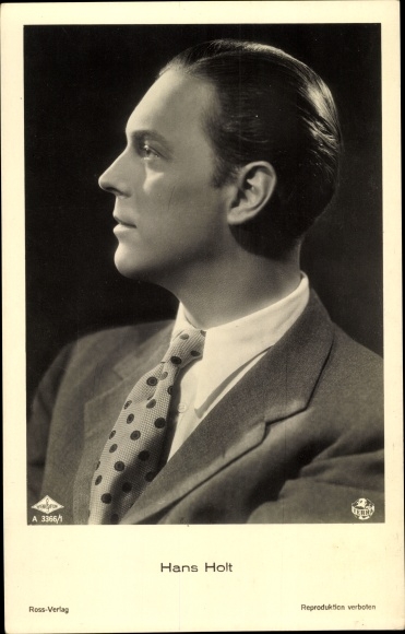 Ak Schauspieler Hans Holt, Portrait im Anzug