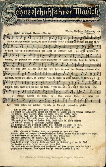 31 individual song cards, Anton Günther