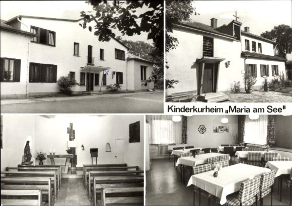Postcard Bad Salzungen in Thuringia, children's health resort Maria am See