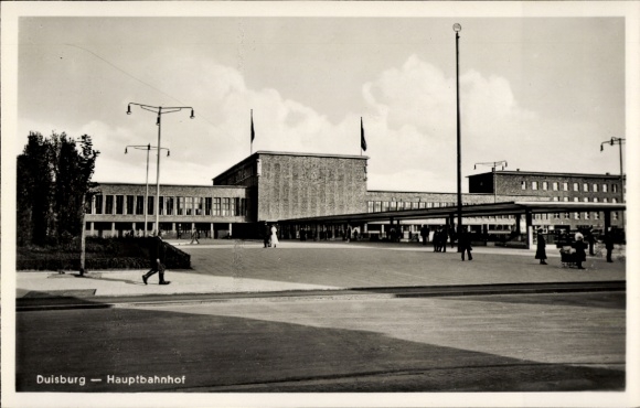 Ak Duisburg im Ruhrgebiet, Hauptbahnhof